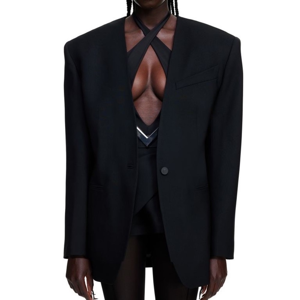 Mugler X H&M Oversized Wool Black Blazer M